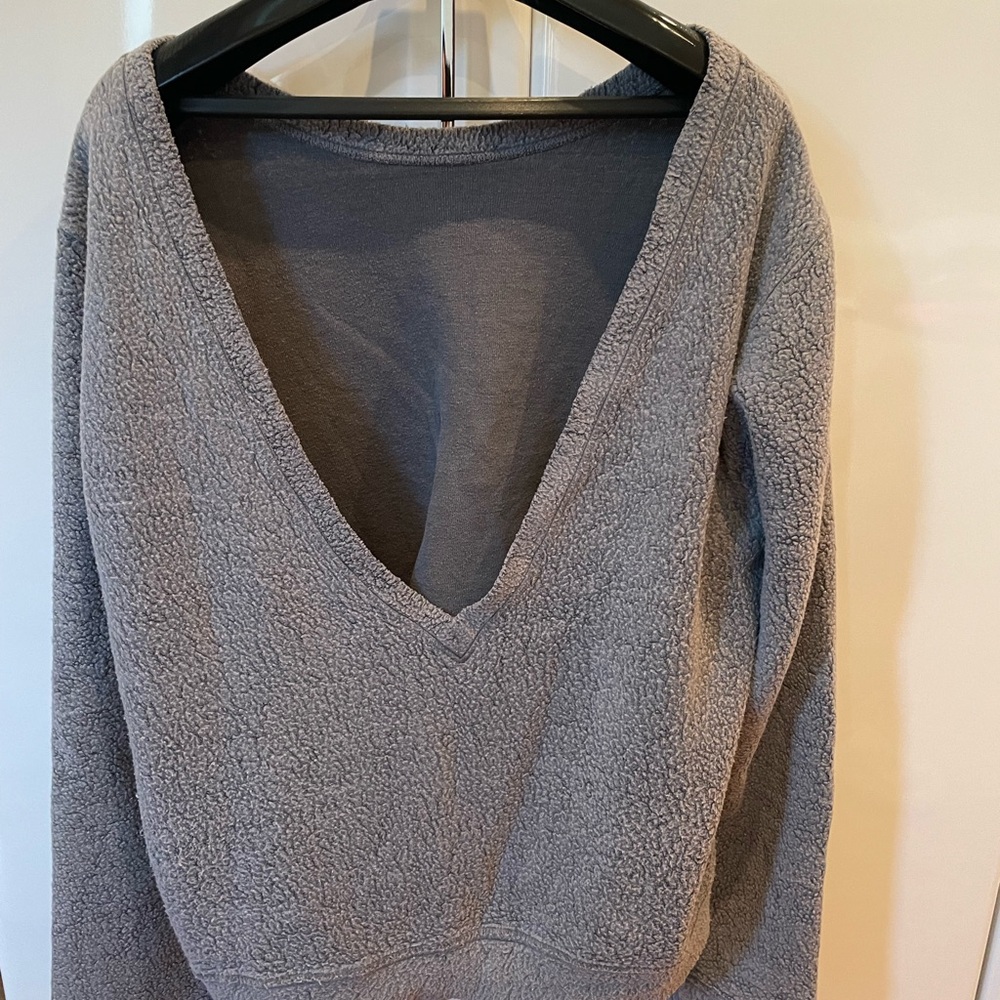 Joah Brown Get It Pullover in Evergreen Sherpa - Picture 4 of 5